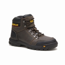 Caterpillar Outline Steel Toe Work Férfi Bakancs Sötét Szürke, HU-C076